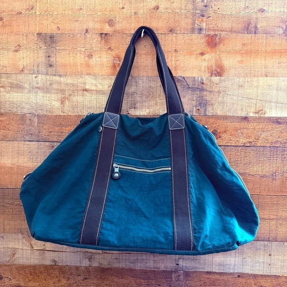 Unisex Vintage Y2K Kipling Large Nylon Expandable Travel Tote